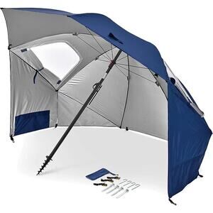 🔥Sport-Brella Premiere 8’ Umbrella Shelter UPF 50+ Sun & Rain Protection Blue🔥